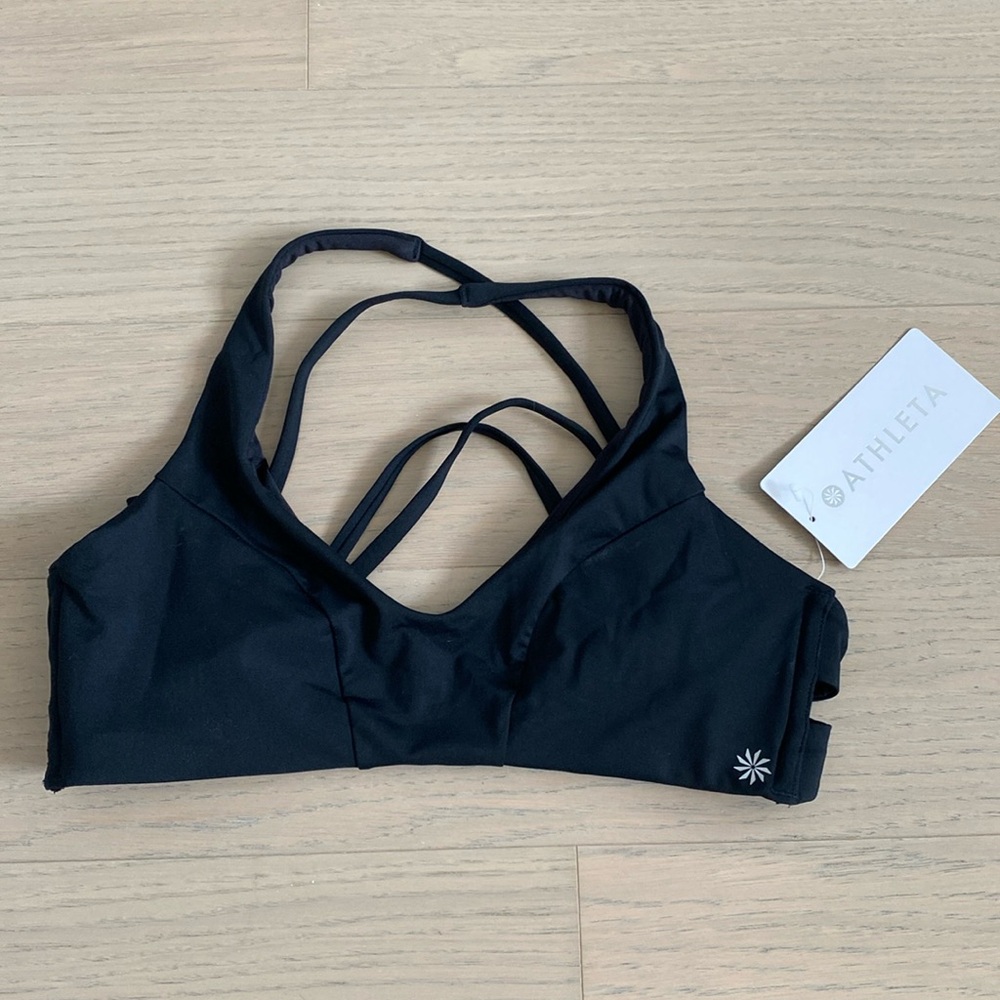 NWT Athleta Black Bikini Top